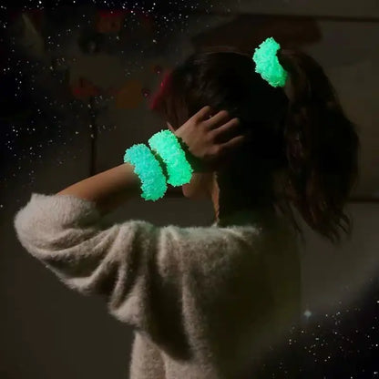 7-pc Glowing Plush Hair Ties