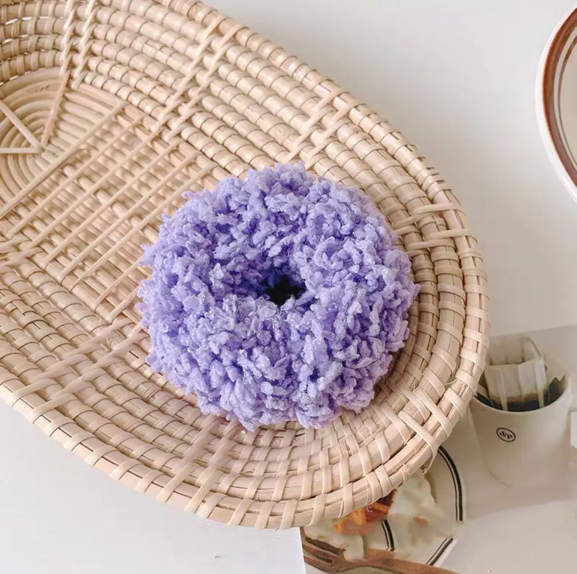 7-pc Glowing Plush Hair Ties